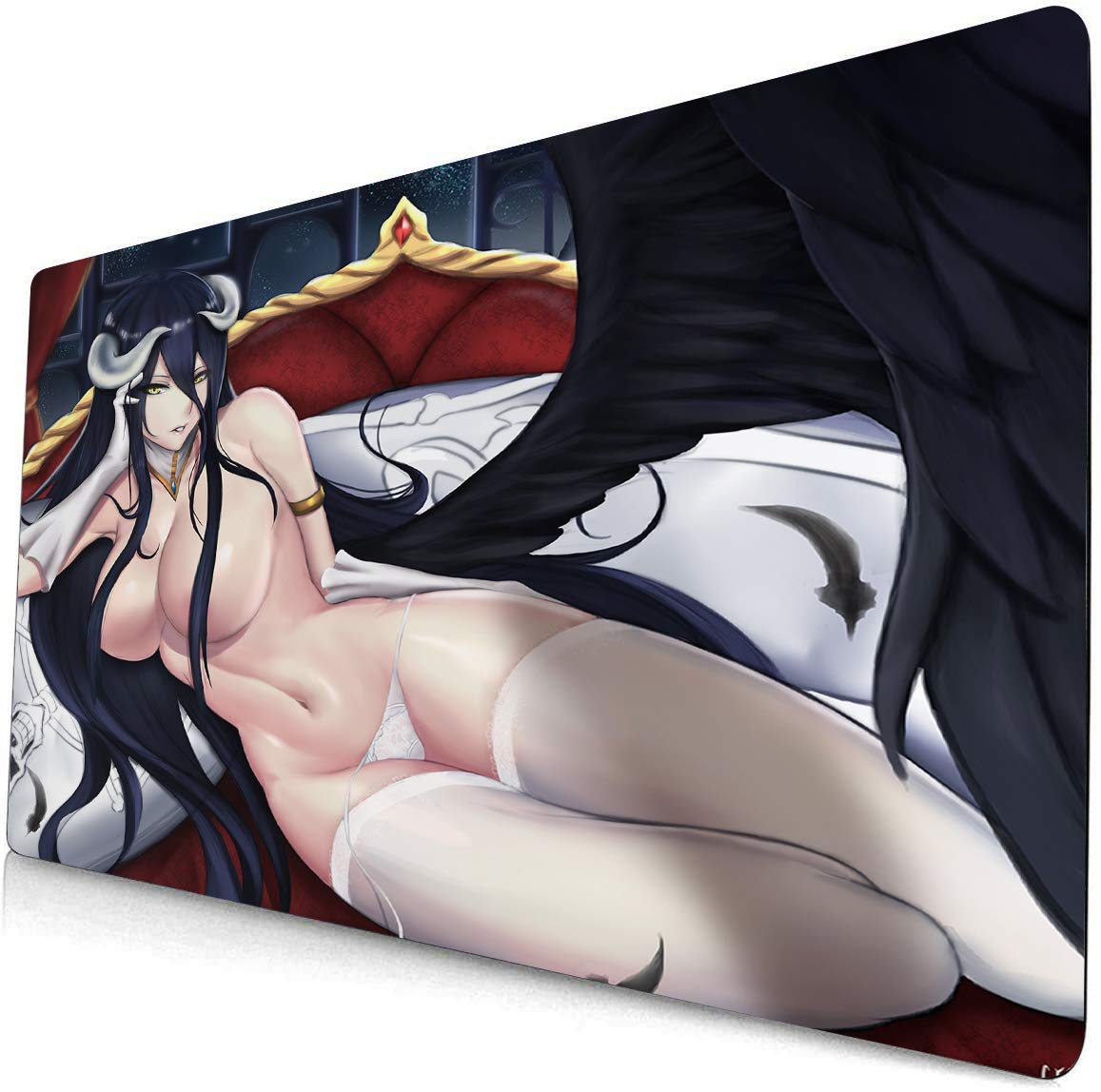 Overlord Anime Gaming Mouse Pad - Large Desk Mat for Laptop & PC with Albedo Design (32 Inch) - Perfect for Gaming, Office Work & Anime Fans