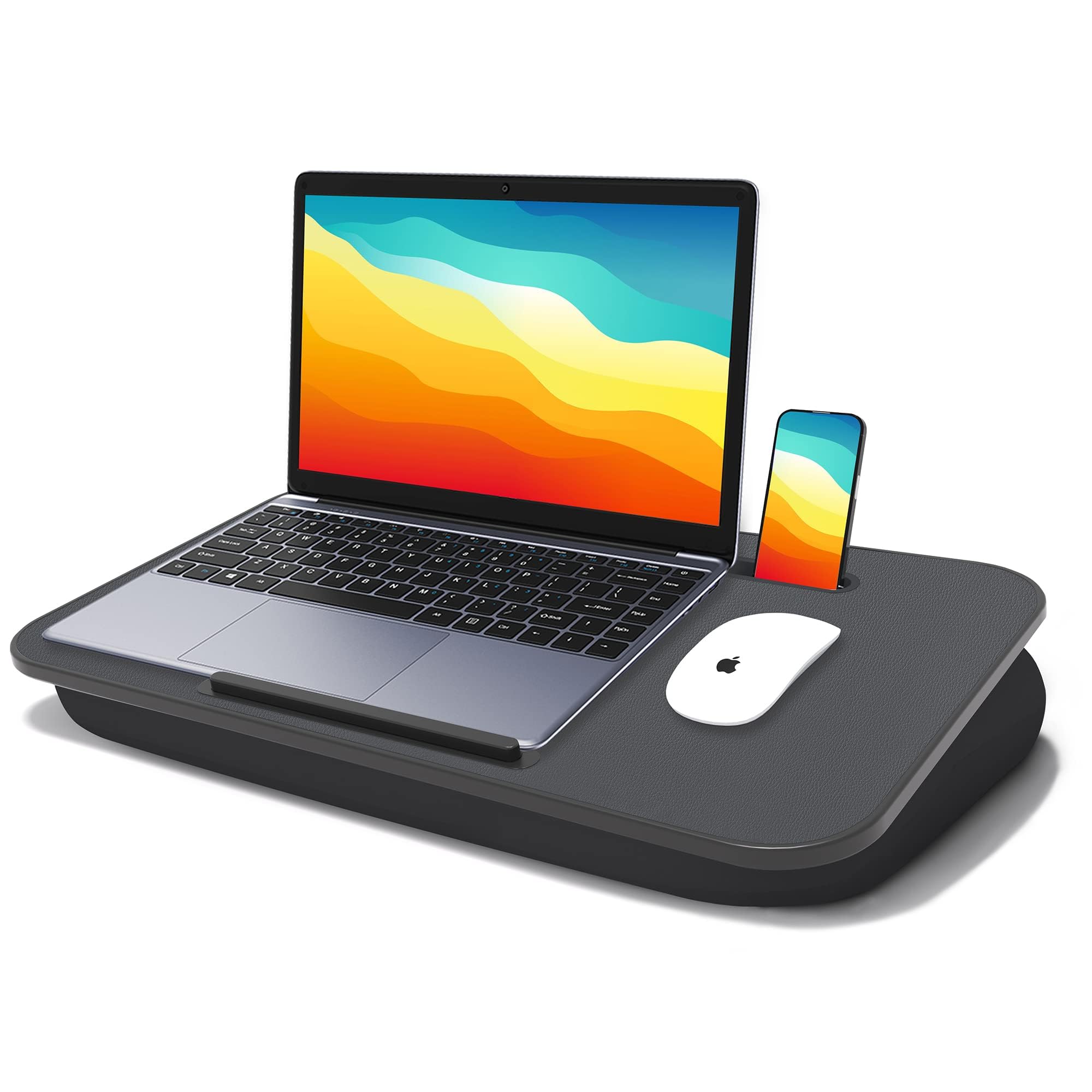 Portable Laptop Lap Desk with Cushion for 17