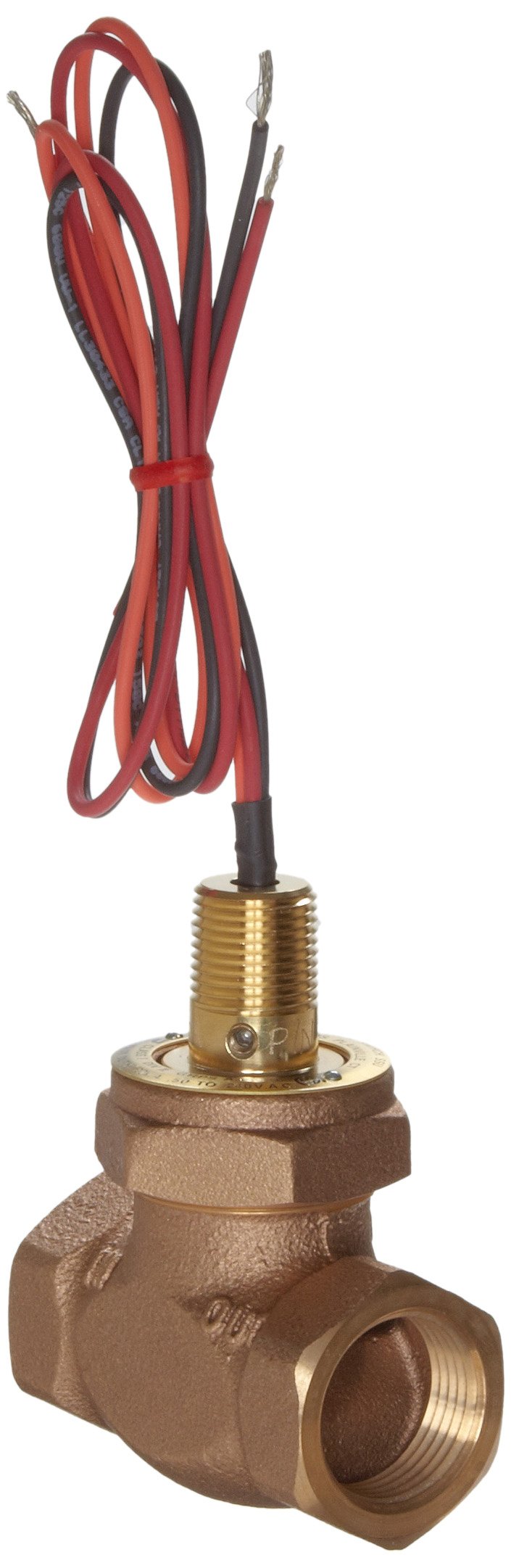 Gems Sensors FS-200 Series Bronze Flow Switch - Inline Shuttle Type, 16 GPM Flow Setting, 1-1/4