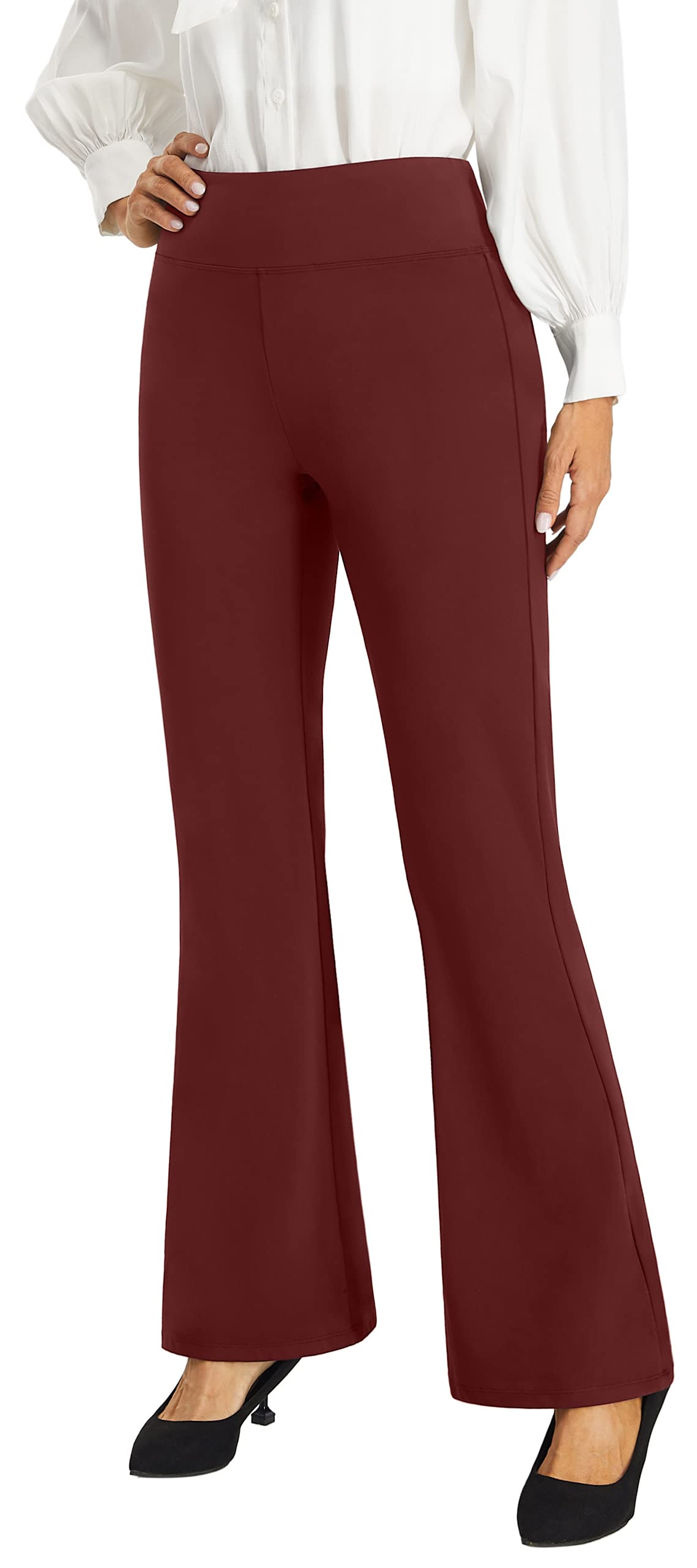 AFITNE Women's High Waist Yoga Dress Pants - Stretchy Pull On Work Pants for Office & Casual Wear - Comfortable Business Slacks for Yoga, Work & Everyday Use (2025 Collection)
