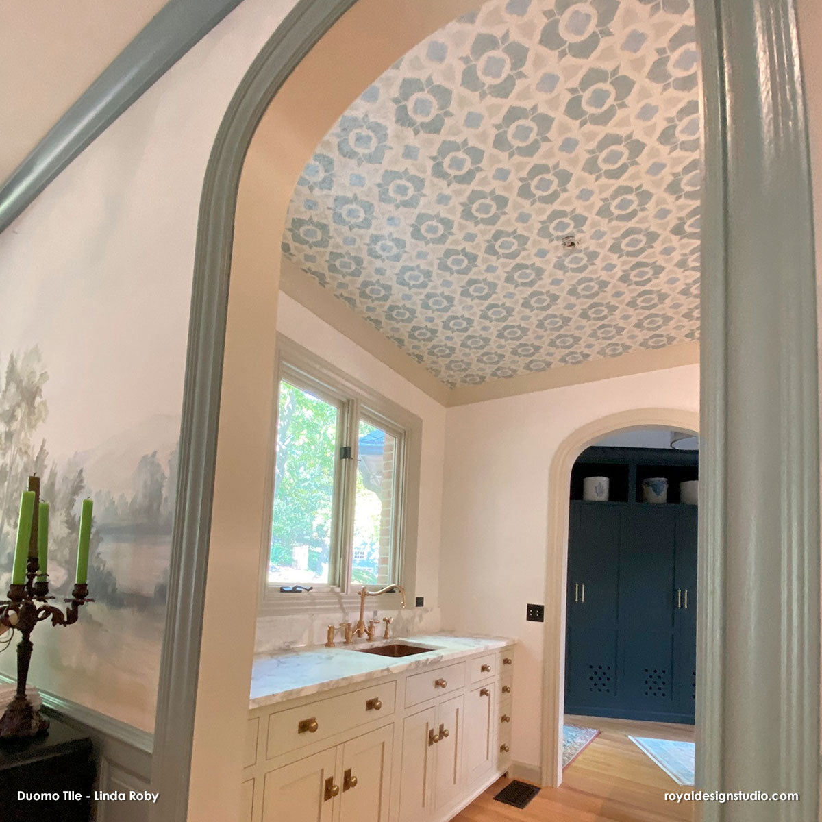 Duomo Tile Stencil - Reusable DIY Floor & Wall Stencil for Painting Patterns - Perfect for Home Decor, Bathroom, Kitchen Backsplash & Outdoor Projects