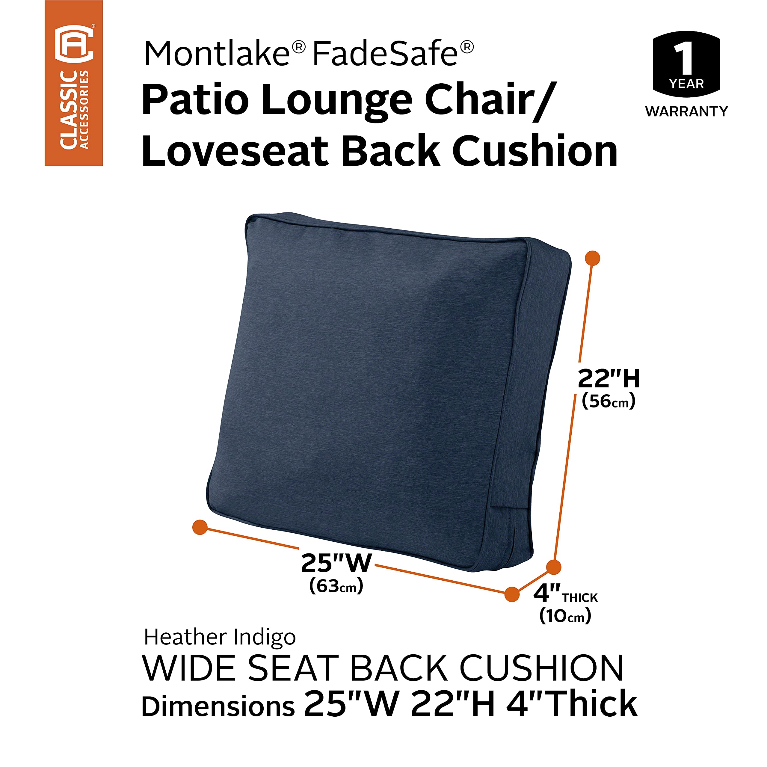 Montlake FadeSafe Patio Cushion 25x22