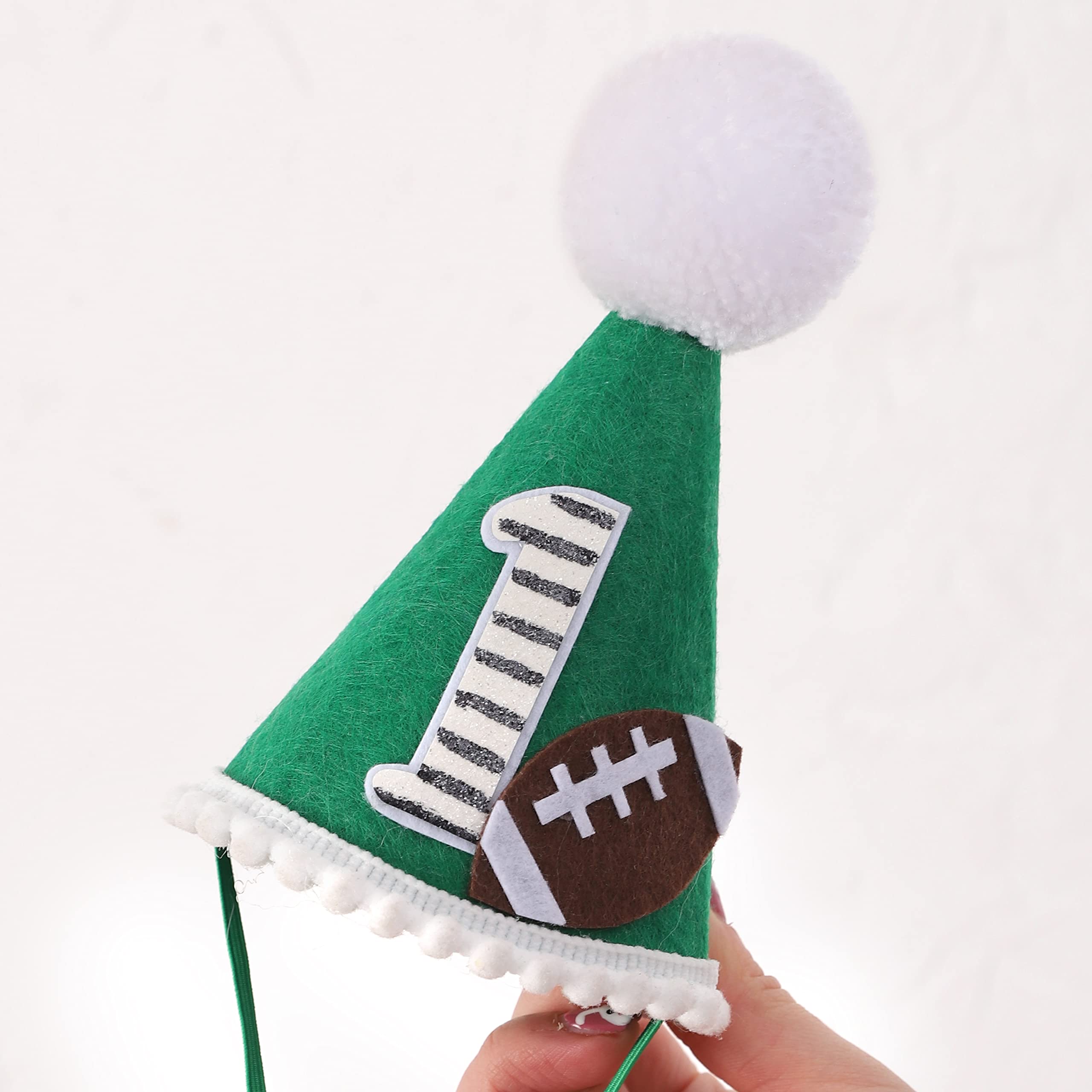 Football First Birthday Hat - Baby Boy Football Party Crown for 1st Birthday Celebration | Football Theme Birthday Decoration, First Year Down Outfit for Boys | Perfect for Football-Themed Birthday Parties, Baby Showers, and Sports Celebrations