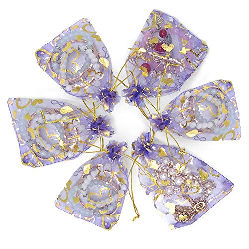 50PCS Heart Purple 4x6