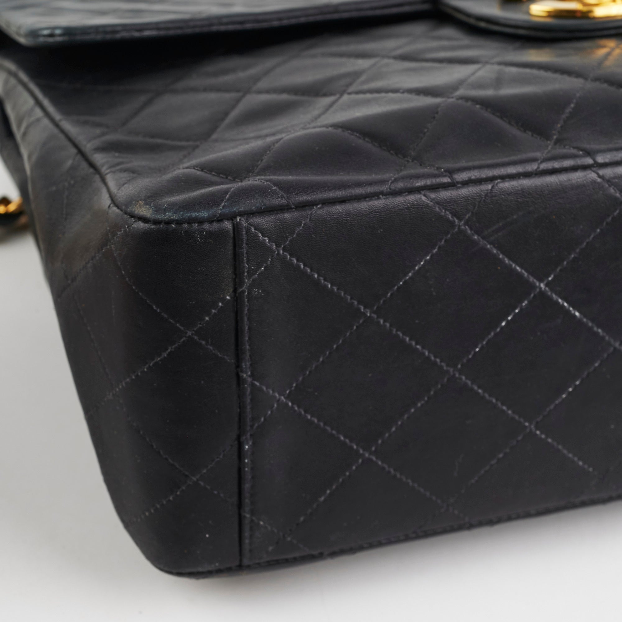 Vintage Chanel Maxi Jumbo Black Leather Flap Bag - Classic Luxury Handbag for Women, Perfect for Evening Parties, Date Nights & Special Occasions
