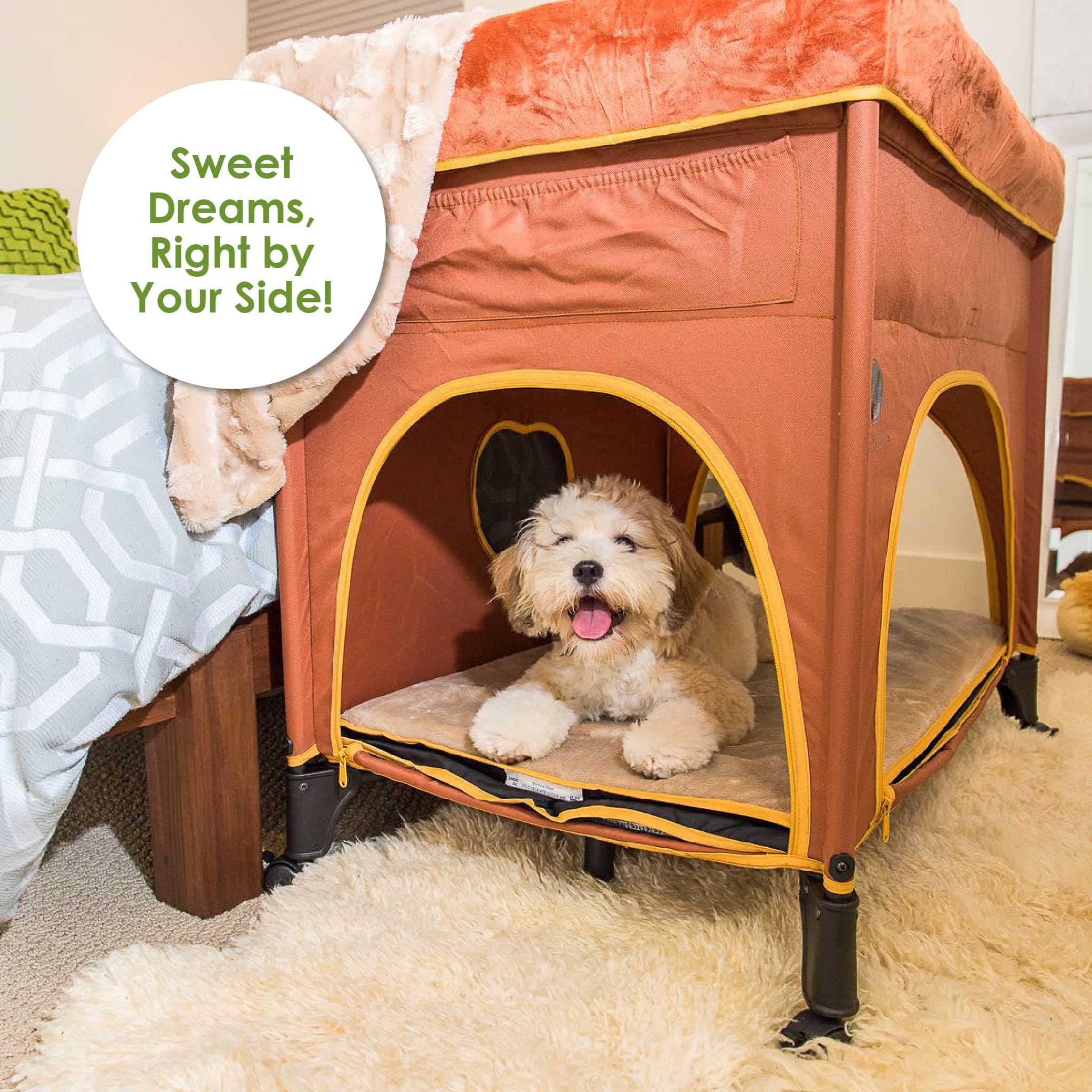 Premium Raised Pet Bed for Cats & Dogs - Lion's Den Design Bunk Bed for Medium Pets (39