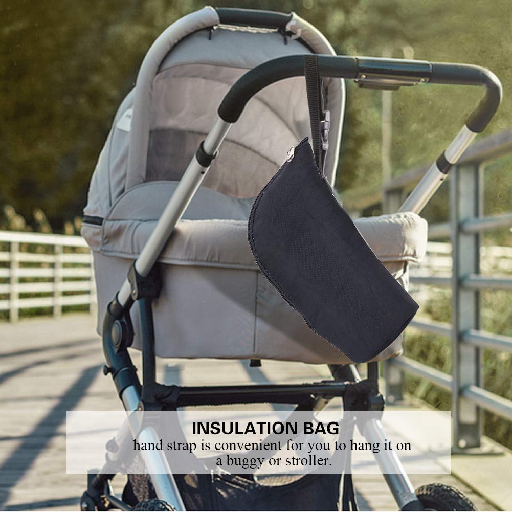 FTVOGUE Insulated Bottle Bags - Thermal Water Bottle Holder & Warmer for Baby Feeding, Stroller Hanging Carrier (3.15 x 3.15 x 9.45 inches) - Perfect for Travel, Picnics & Keeping Drinks Warm On-The-Go