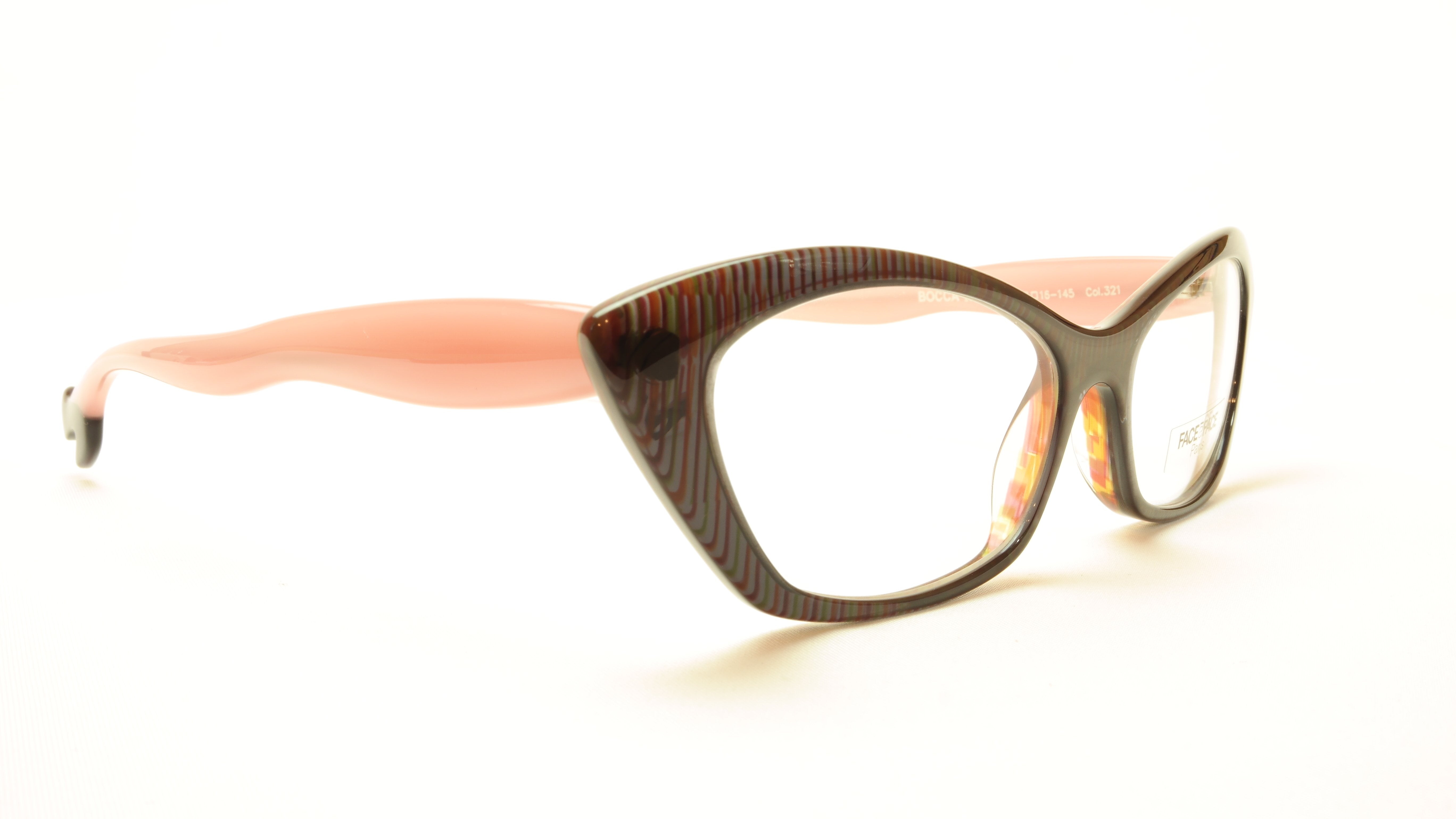 Face A Face Bocca Rock 2 Col. 321 Violet White Eyeglasses - Italian Made Designer Glasses for Women & Men - Perfect for Reading, Fashion & Everyday Wear