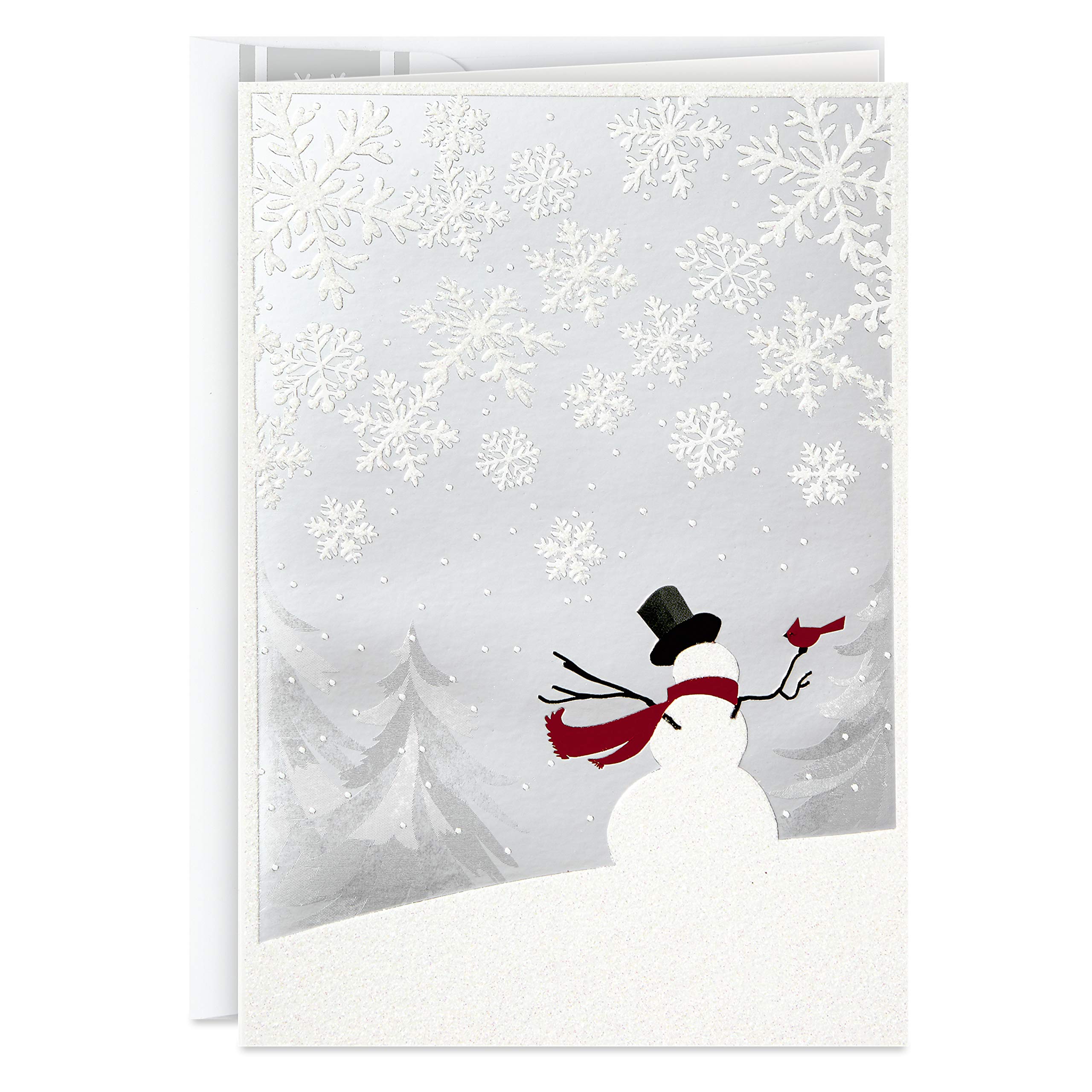 Hallmark Boxed Christmas Cards - Snowman and Cardinal Design (16 Cards & 17 Envelopes) for Holiday Greetings, Gift Giving & Festive Decorations (1XPX5437)