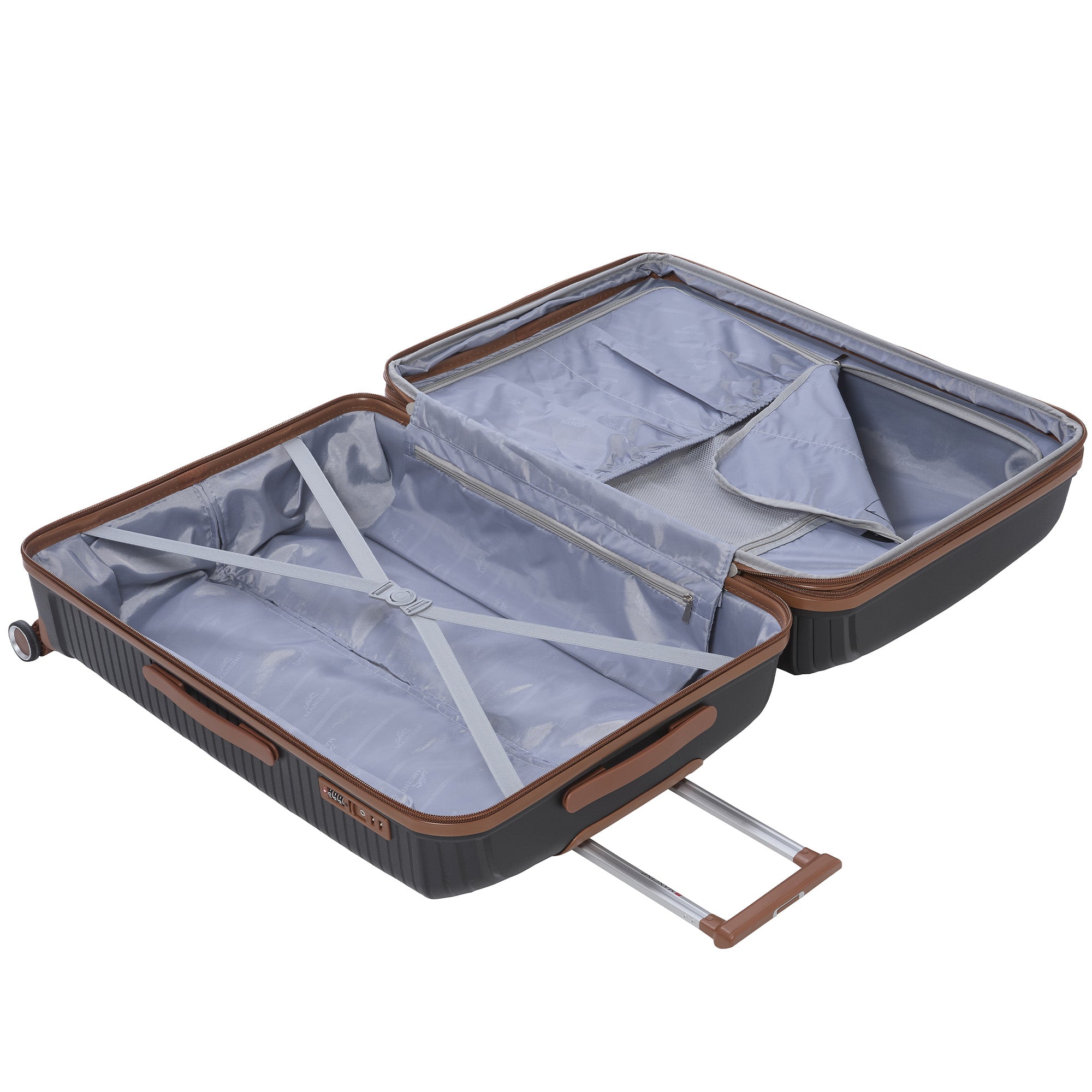 Mancini St. Lucia Collection 2-Piece Polypropylene Spinner Luggage Set (Carry On & Large Check-In Suitcase) - Lightweight Durable Travel Luggage for Business Trips & Family Vacations
