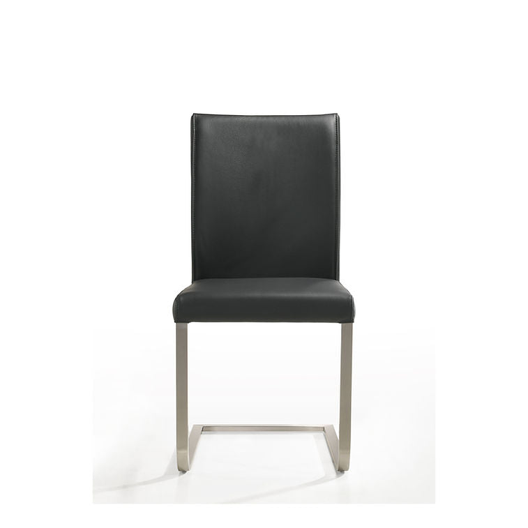 Premium Genuine Leather Dining Chairs (Set of 2) - Modern Brown Leather Seating for Dining Room, Kitchen, Office & Living Room - Comfortable & Durable Leather Chairs for Home Decor