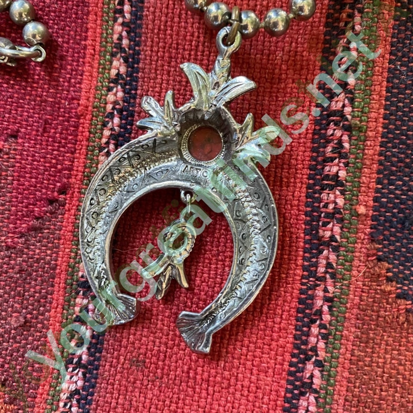 Vintage Silver Squash Blossom Necklace - Authentic Native American Jewelry for Women | Perfect for Boho Fashion, Weddings & Special Occasions