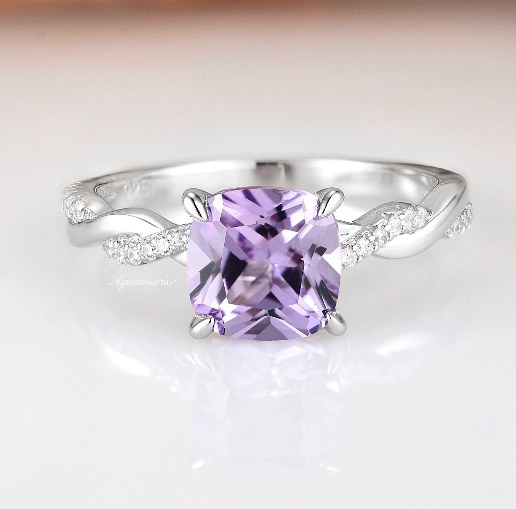 Sophia Alexandrite Ring - Genuine Sterling Silver Jewelry for Women, Elegant Color Changing Gemstone Ring, Perfect for Engagement, Anniversary & Special Occasions