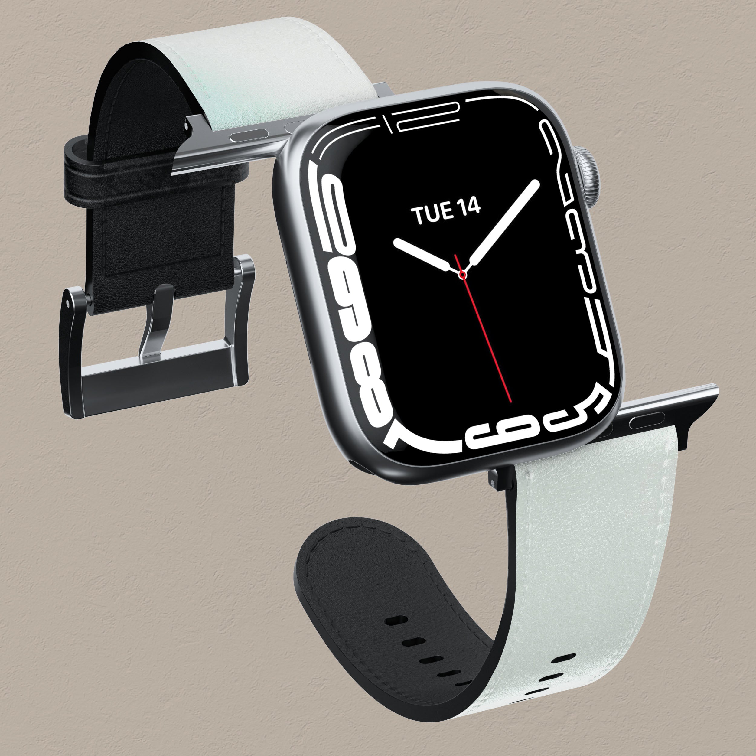 Premium Leather Apple Watch Band for Women & Men - Soft, Durable & Comfortable Strap for Apple Watch Series 9/8/7/6/5/SE - Perfect for Workouts, Office & Everyday Wear