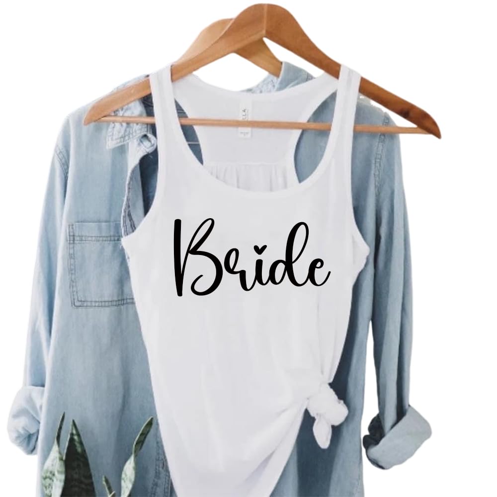 Bride Tank Top - Bachlorette Party, Engagement Party & Bridal Shower Gift for Bride to Be & Bride Tribe (XL, Black) - Perfect for Wedding Events & Girls' Night Out