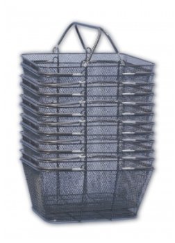 12-Piece Black Wire Mesh Basket Set - Stackable Storage Bins for Kitchen, Bathroom & Office Organization (12 Pack)