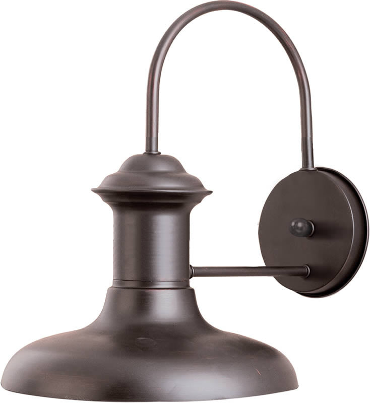 11H Wharf 1 Light Outdoor Wall Sconce - Empire Bronze Finish - Waterproof Exterior Lighting for Porch, Patio, Garden & Entryway