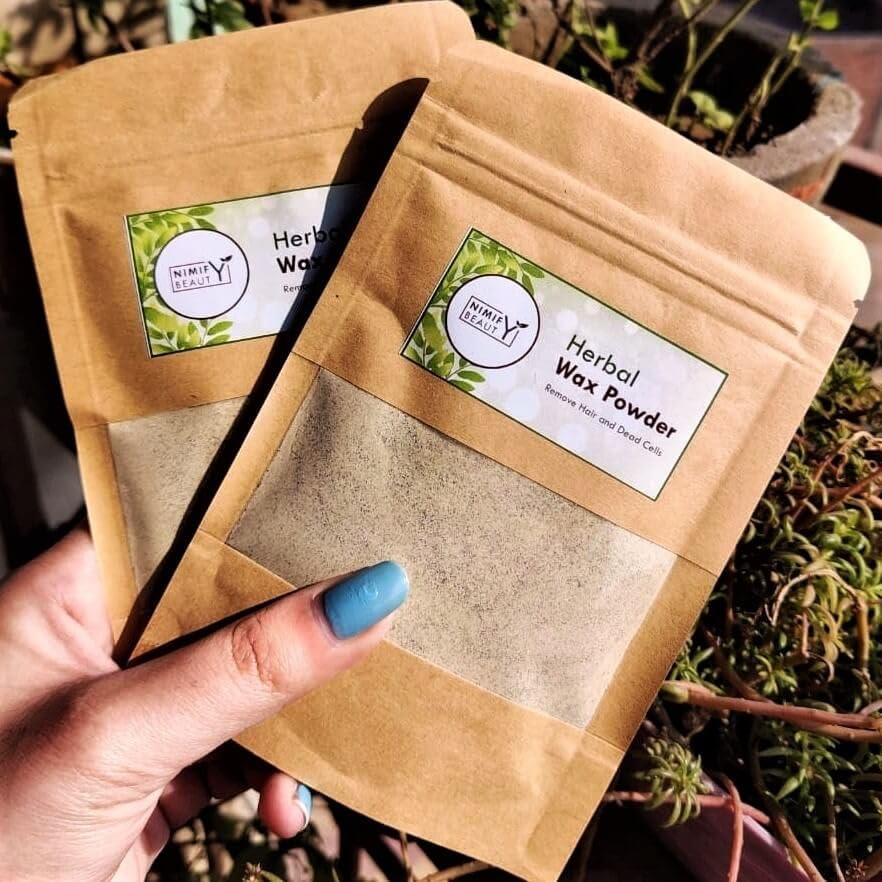 Organic Herbal Wax Powder & Hair Removal Powder - 5 Min Instant Painless Natural Waxing for Hands, Legs, Underarms & Bikini Line | At-Home Hair Removal Solution for Smooth Skin