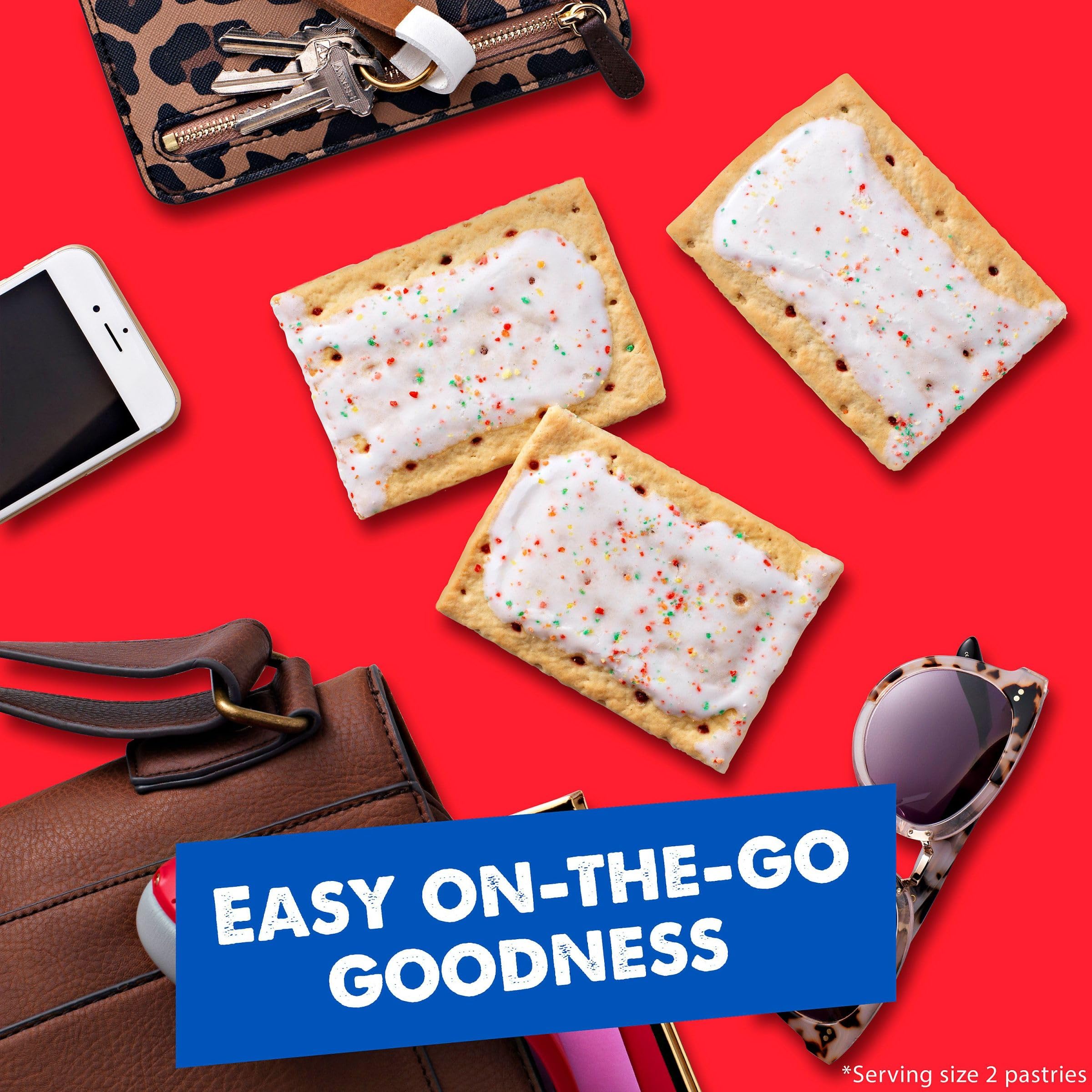 Pop-Tarts Toaster Pastries - Frosted Strawberry Flavor, 54.1oz Family Pack (32 Count) | Breakfast Food & Kids Snacks for School Lunches, Quick Breakfasts & After-School Treats