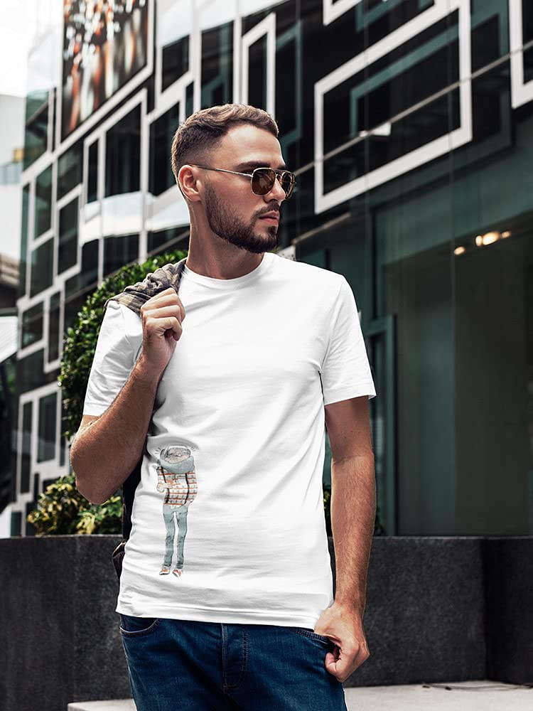 Trendy Hipster Owl with Headphones Graphic T-Shirt for Men - Casual Streetwear & Music Lover Outfit