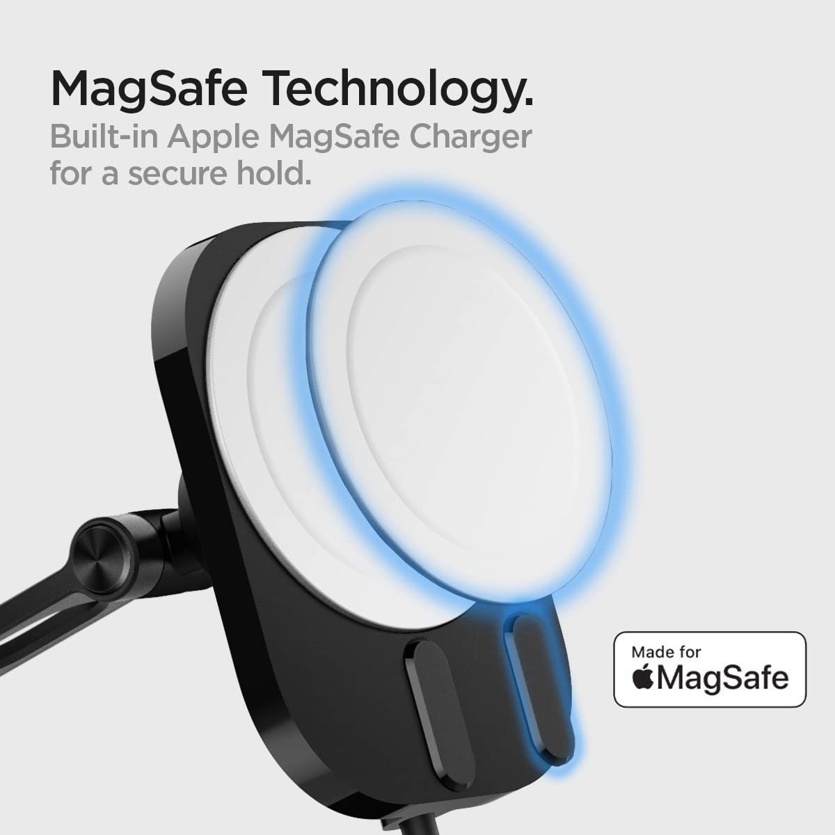 Spigen OneTap Pro 3 (MagFit) MagSafe Car Mount - 15W Apple Certified Wireless Charger for iPhone 16/15/14/13/12 Series - Dashboard, Windshield & Screen Mount - Perfect for Commuting, Road Trips & Hands-Free Navigation