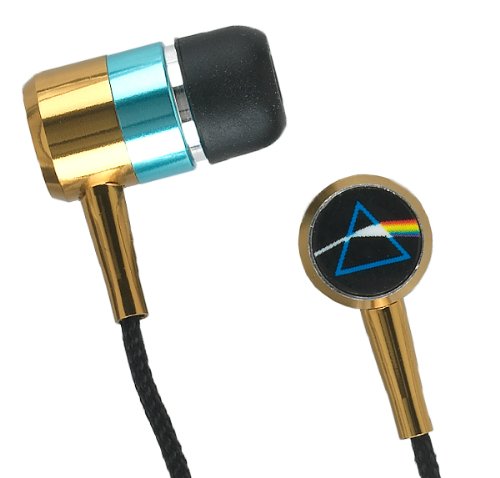 Pink Floyd RBW5093 In-Ear Headphones - Gold & Black Noise Isolating Earbuds with Premium Sound for Music Lovers - Perfect for Concerts, Commuting & Workouts (Window Box Packaging)
