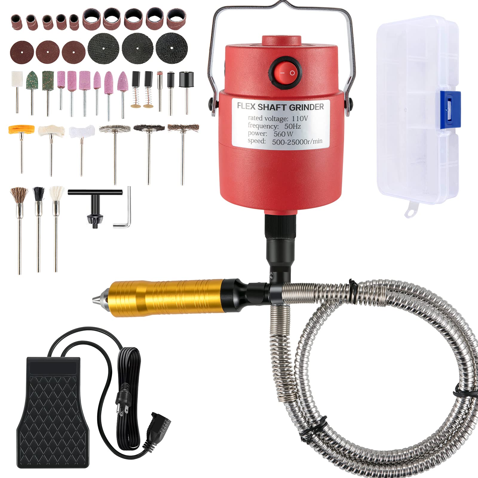 VEVOR 560W Flex Shaft Grinder Rotary Tool with 1/4