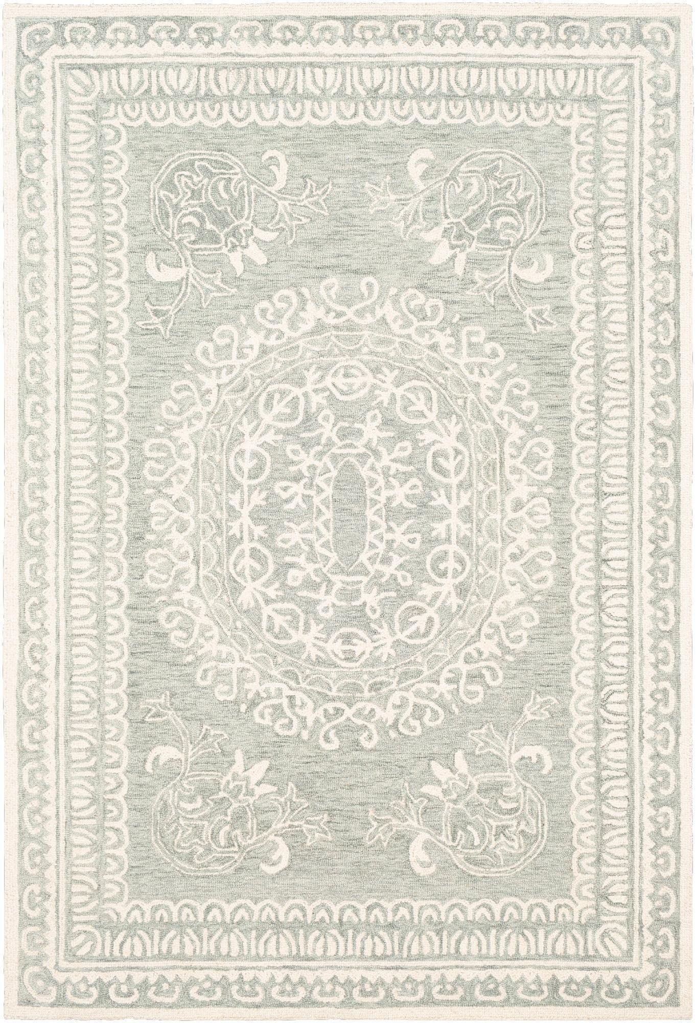 Mark&Day 2x3 Feet Wool Area Rug - Traditional Venekoten Sea Foam Design, Soft Cream Grey Carpet for Living Room, Bedroom, Kitchen - Perfect for Cozy Home Decor & High Traffic Areas (2' x 3')