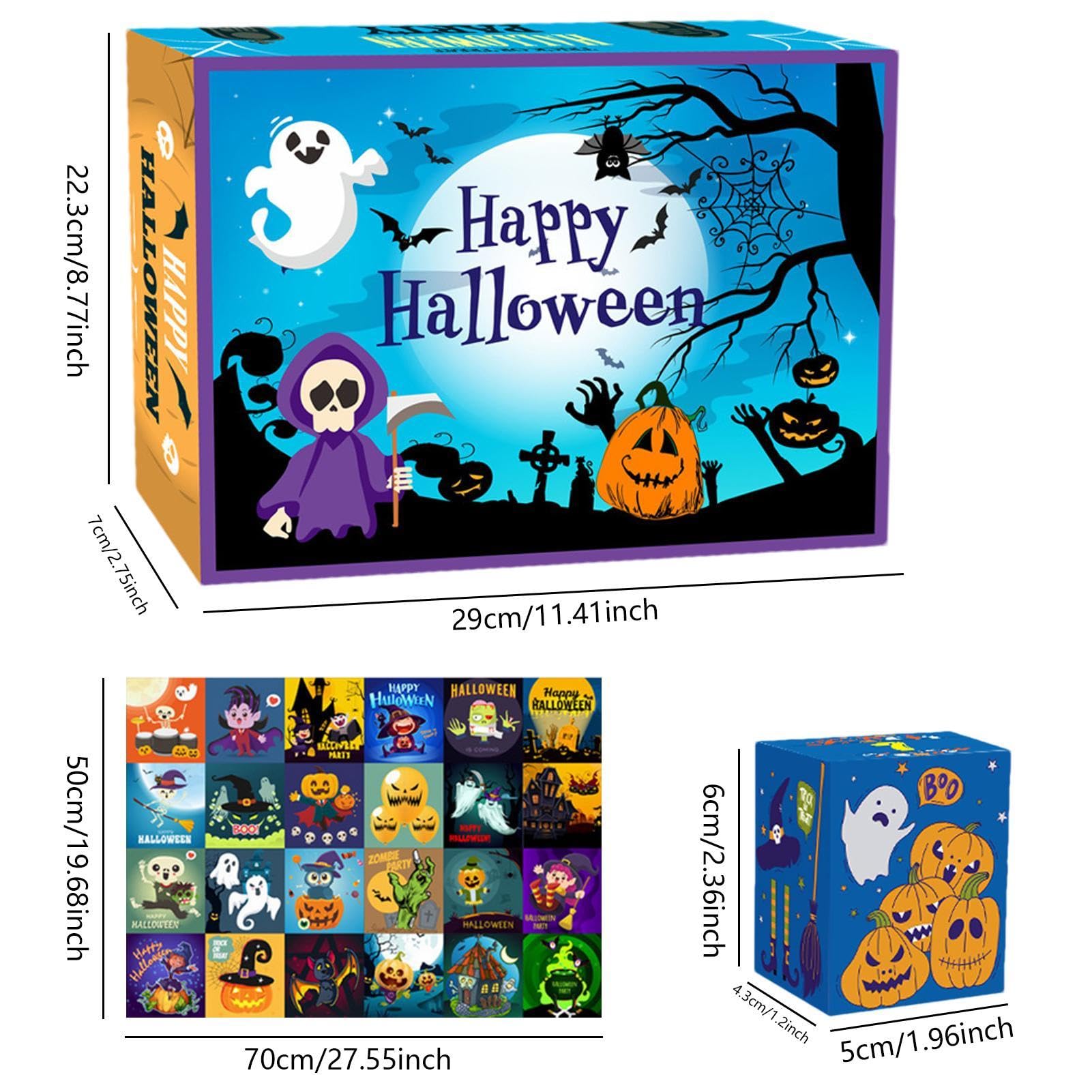 2024 Halloween Advent Calendar Countdown - Anime Puzzle Toys for Teens & Adults | Spooky Home Decor with Pumpkin, Witch & Ghost Themes | Perfect for Parties, Gifts & Seasonal Celebrations