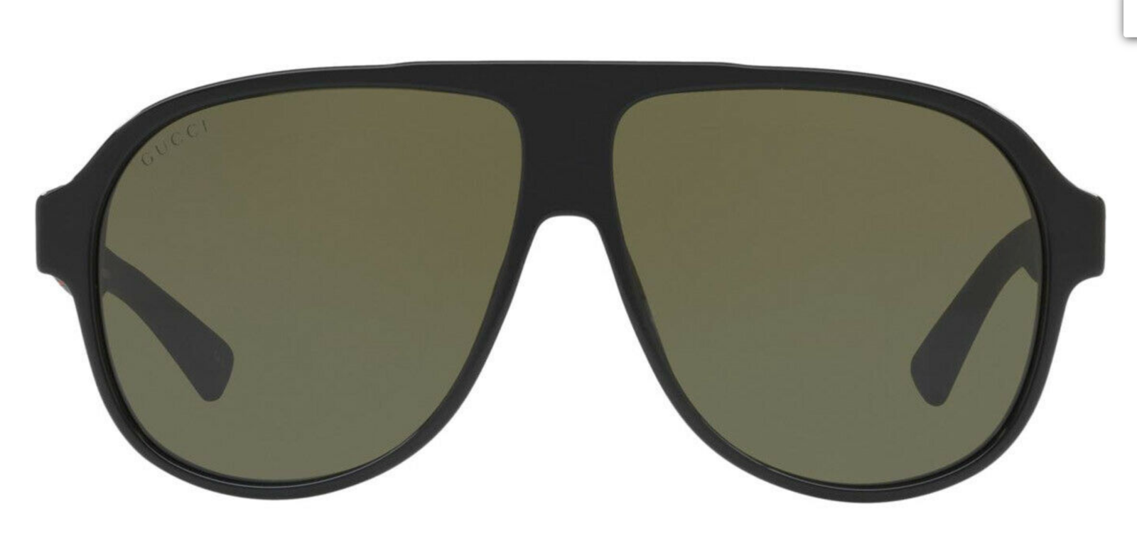 Gucci GG 0009 S 001 Black/Green Men's Sport Sunglasses - UV Protection, Polarized Lenses for Running, Driving & Outdoor Activities