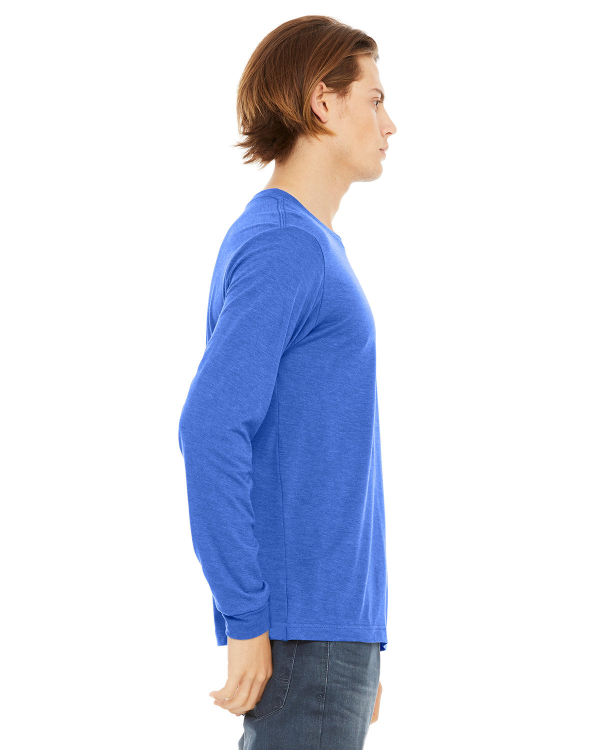 Bella + Canvas 3513 Unisex Triblend Long Sleeve T-Shirt | Soft Comfortable Crewneck Tee for Men & Women | Perfect for Casual Wear, Layering & Everyday Outfits