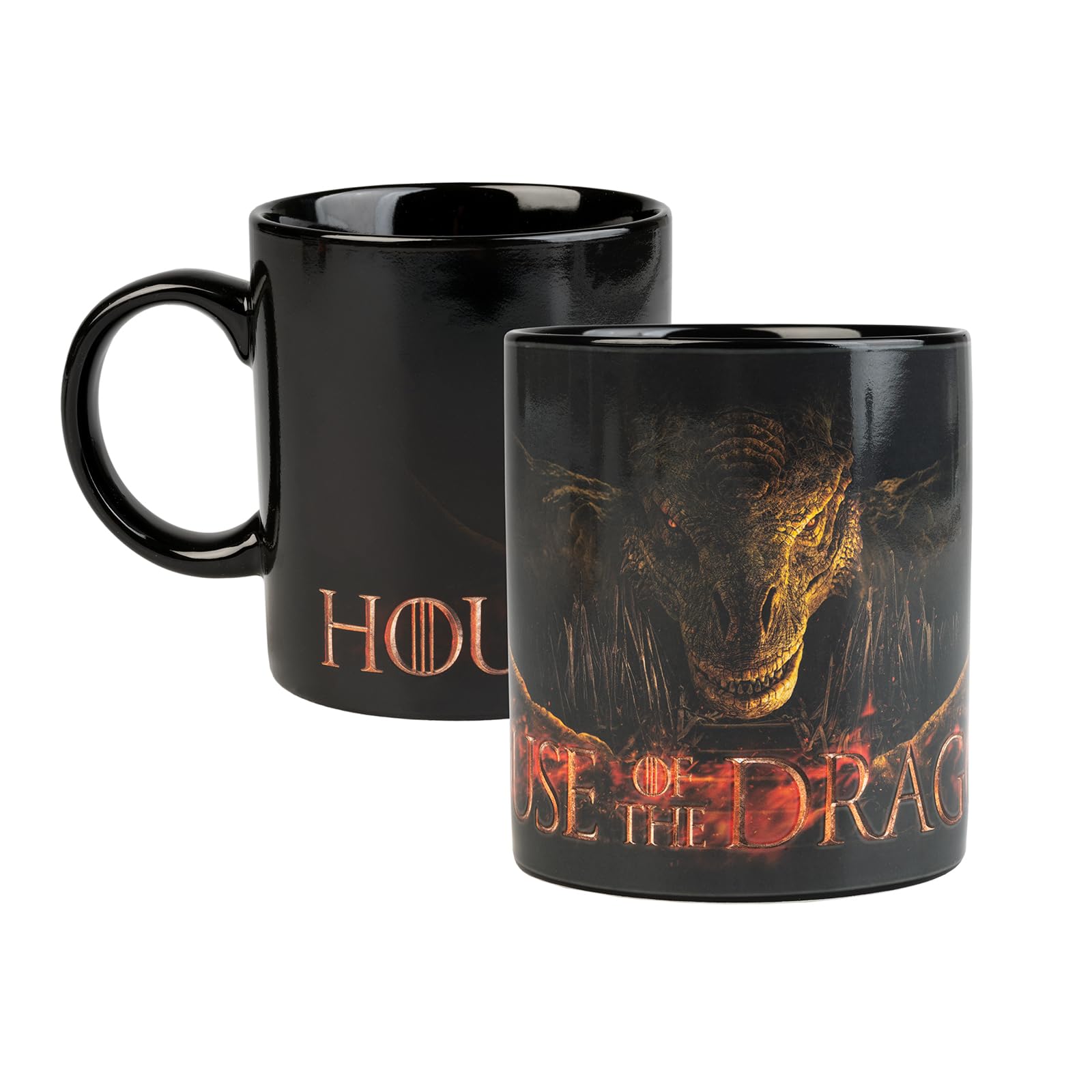 Thermosensitive Game of Thrones House of the Dragon Mug - 350ml Stoneware Breakfast Cup, Color Changing Magic Cup, Perfect for Coffee, Tea & Collectible Gifts for Fans