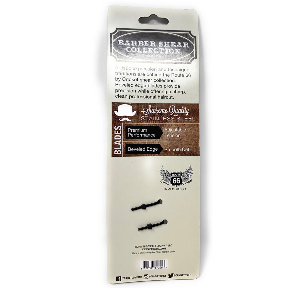 Professional Cricket Route 66 Barber Hair Cutting Shears - Stainless Steel Hair Scissors for Precision Styling & Trimming - Perfect for Salon, Home Haircuts & Beard Grooming