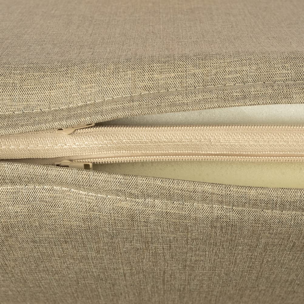 Premium 2-Pack High Back Chair Cushions with Removable Covers - Elastic Straps & Ties for Indoor/Outdoor Use - Perfect for Patio, Dining, Office, and Living Room Chairs
