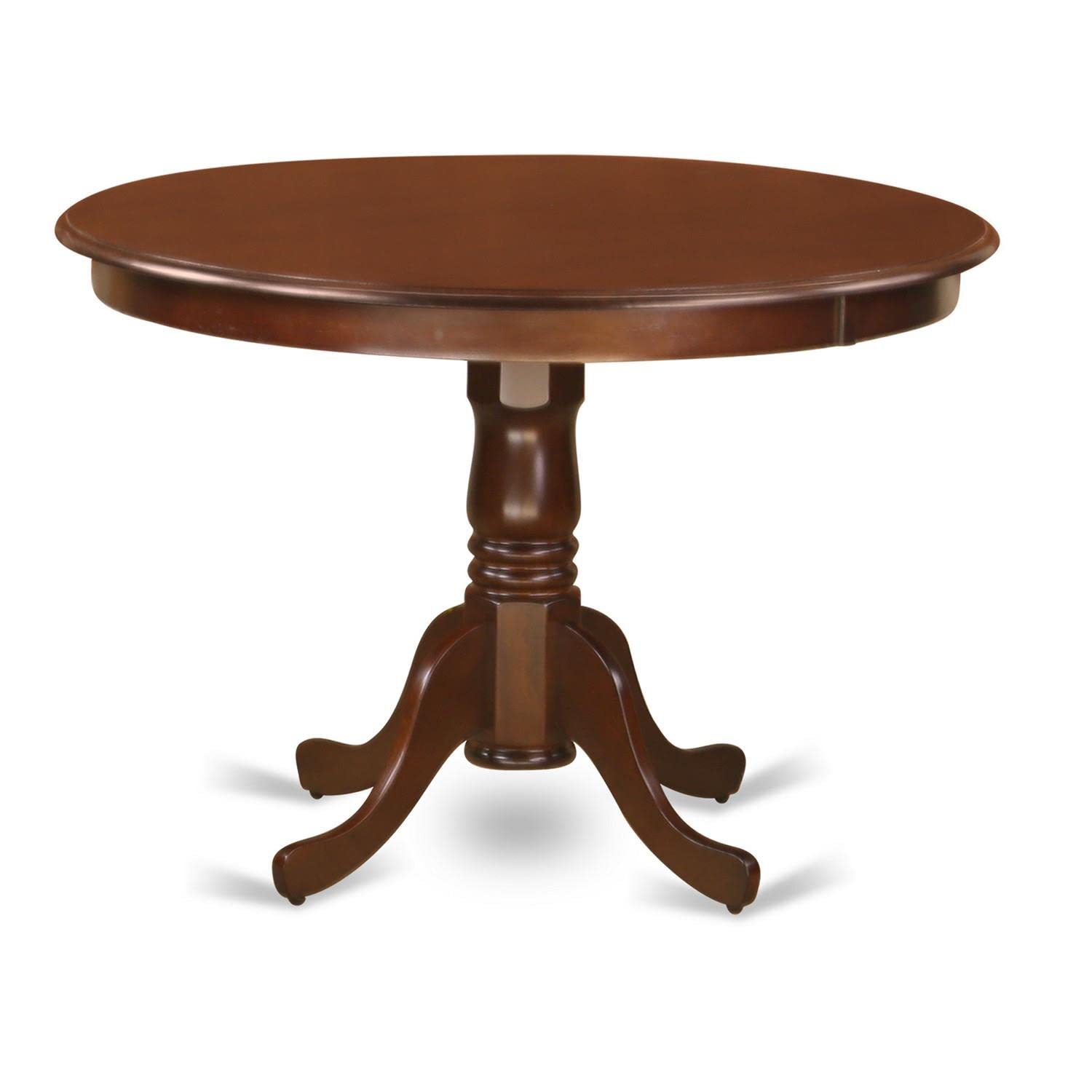 East West Furniture HLCL3-MAH-W 3-Piece Round Kitchen Table Set with Pedestal Base & 2 Dining Chairs - 42x42 Inch Mahogany - Perfect for Small Spaces, Apartments & Cozy Dining Areas