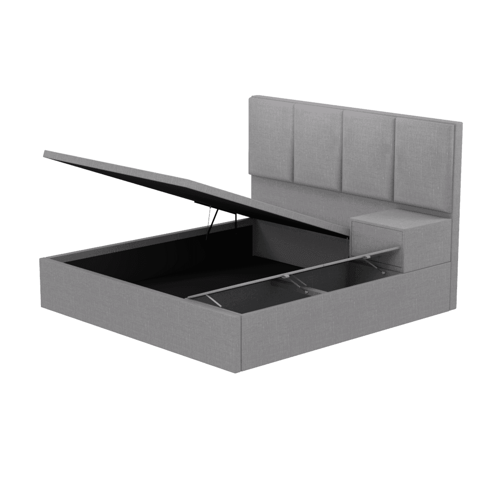 Idella Platform Storage Bed - Queen Size, Modern Wooden Bed Frame with Underbed Storage, Space-Saving Solution for Small Bedrooms | Perfect for Apartments, Dorms & Guest Rooms