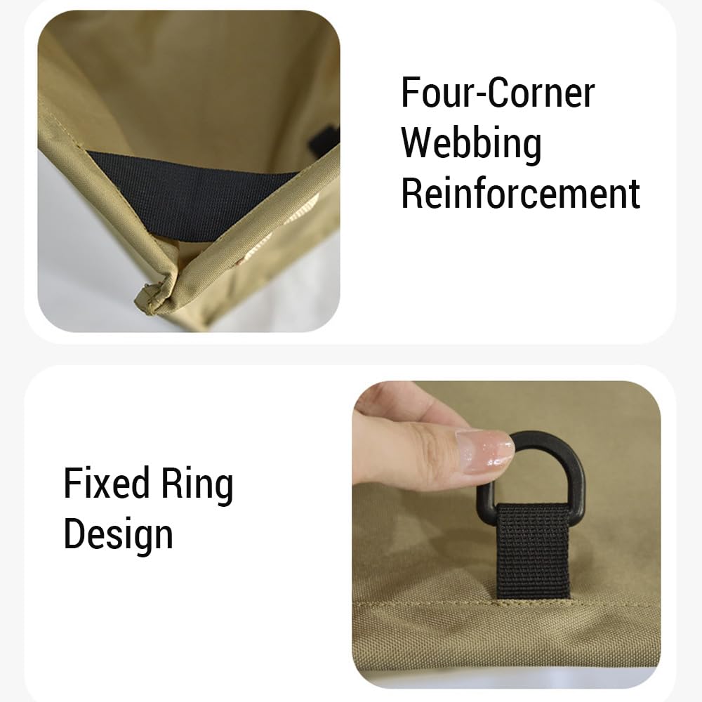 HXBER Foldable Climbing Rope Bag - Durable Camping Gear Storage & Throwing Rope Organizer for Rock Climbing, Hiking, and Outdoor Adventures