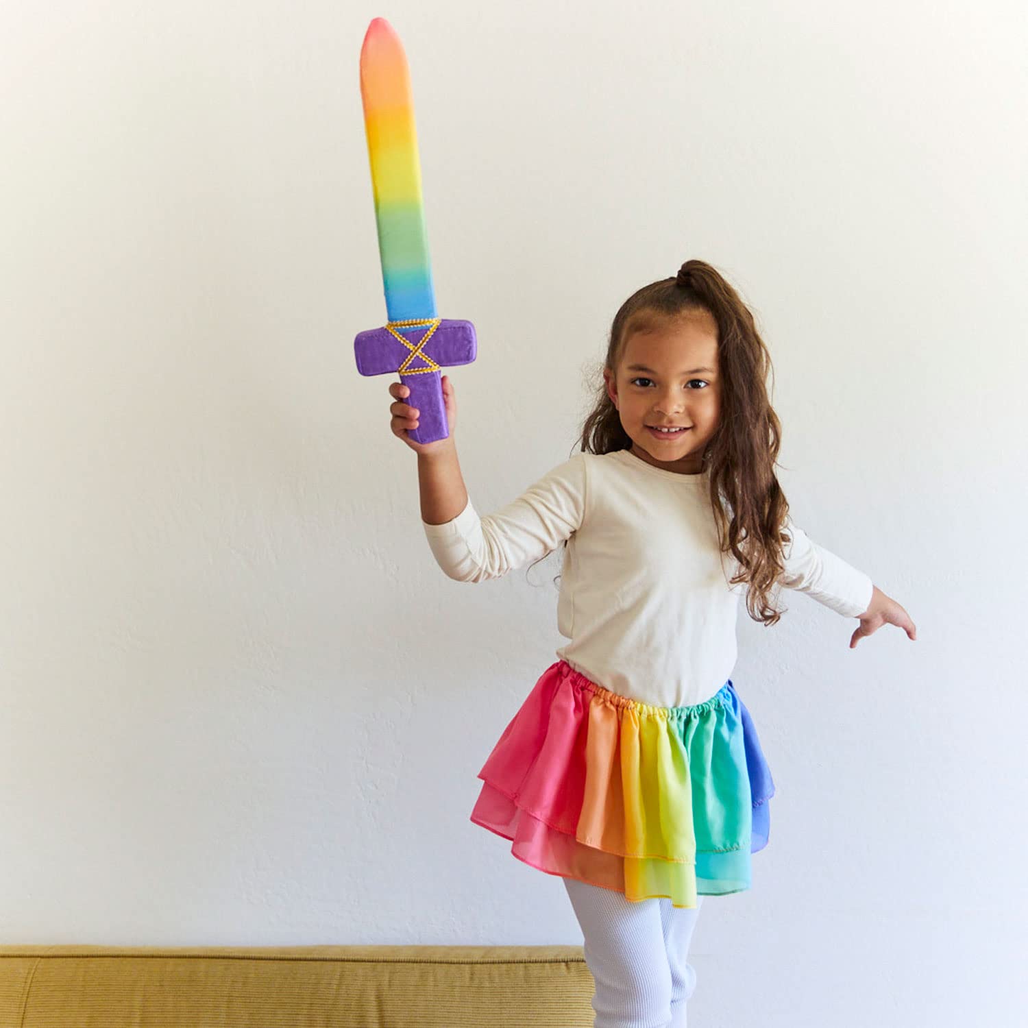 Sarah's Silks Rainbow Foam Sword - Safe Soft Play Sword for Kids | Waldorf & Montessori Inspired Educational Toy | Perfect for Imaginative Play, Role-Playing Games & Outdoor Activities