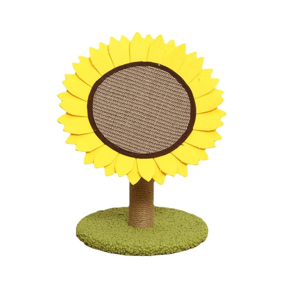 Natural Sisal Cat Climbing Tree with Scratching Post - Durable Sunflower Design Cat Tower for Indoor Kittens - Perfect for Play, Exercise & Nail Care in Home or Office