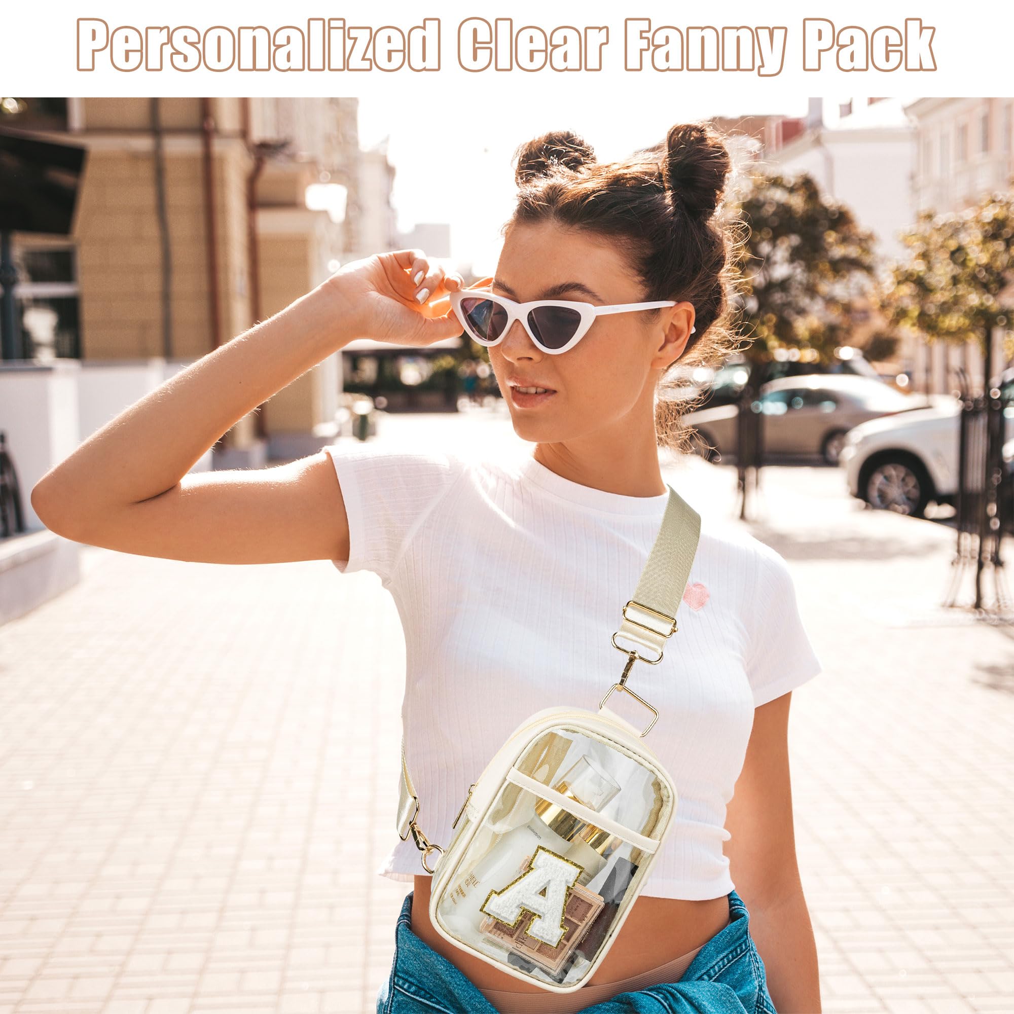 Clear Sling Bag for Women - Adjustable Crossbody Fanny Pack, Stadium Approved Transparent Chest Bag | Perfect for Concerts, Festivals, Travel & Outdoor Activities