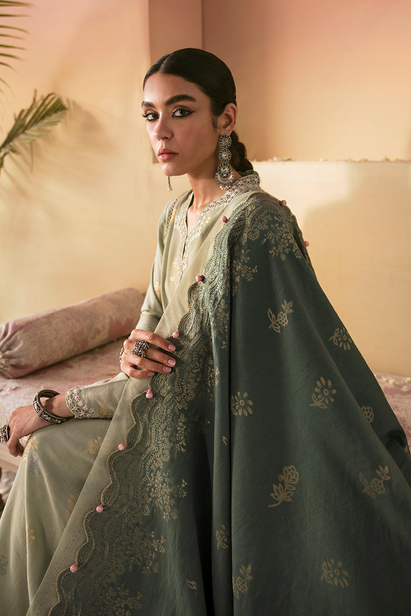 Laurel Sage 3-Piece Cotton Jacquard Suit Set for Women - Elegant Formal Wear for Office, Business Meetings & Special Occasions