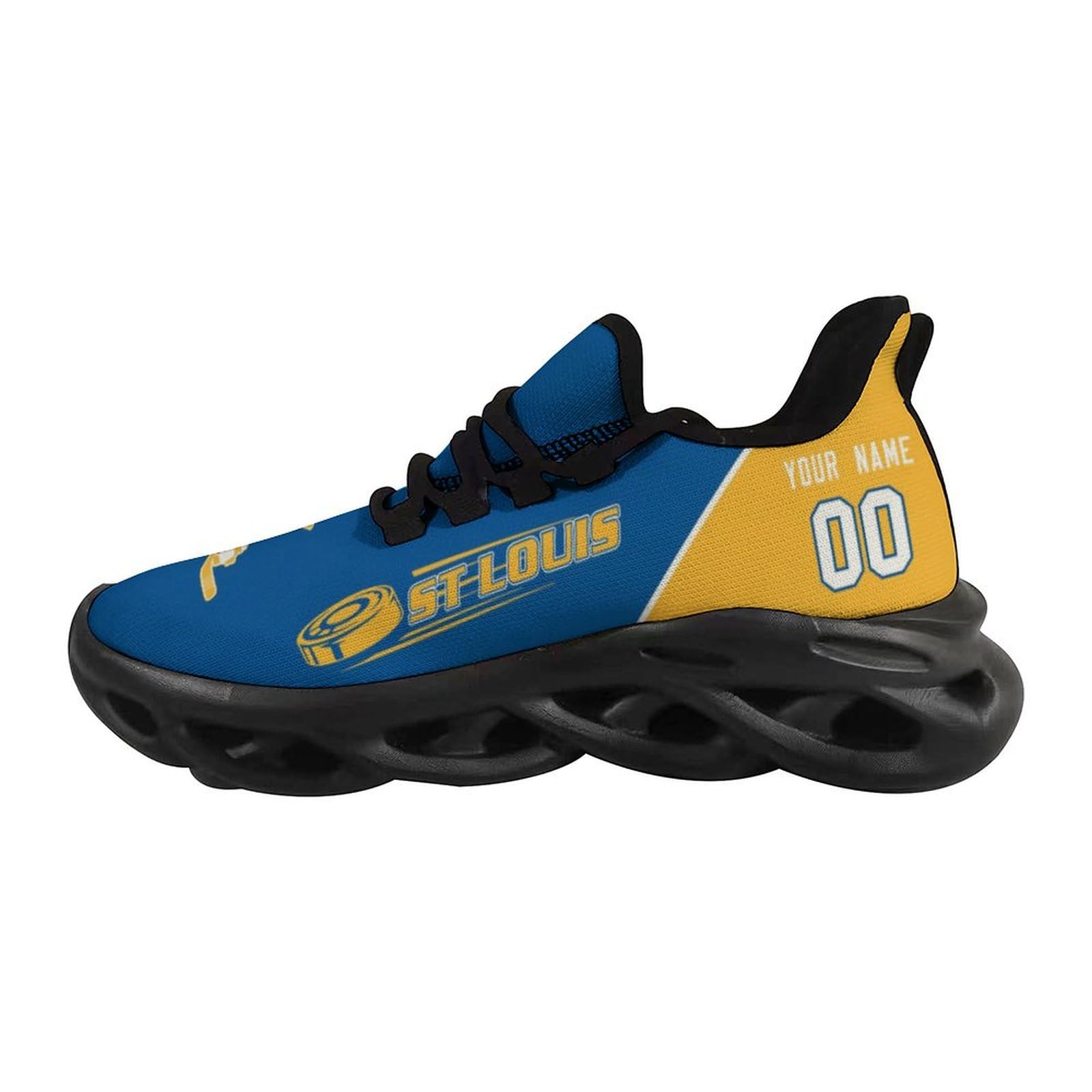 Custom Men's Hockey Sneakers with Personalized Name & Number - Breathable Slip-On Athletic Shoes for Workouts & Sports - Perfect Gift for Hockey Fans - Ideal for Games, Training & Casual Wear