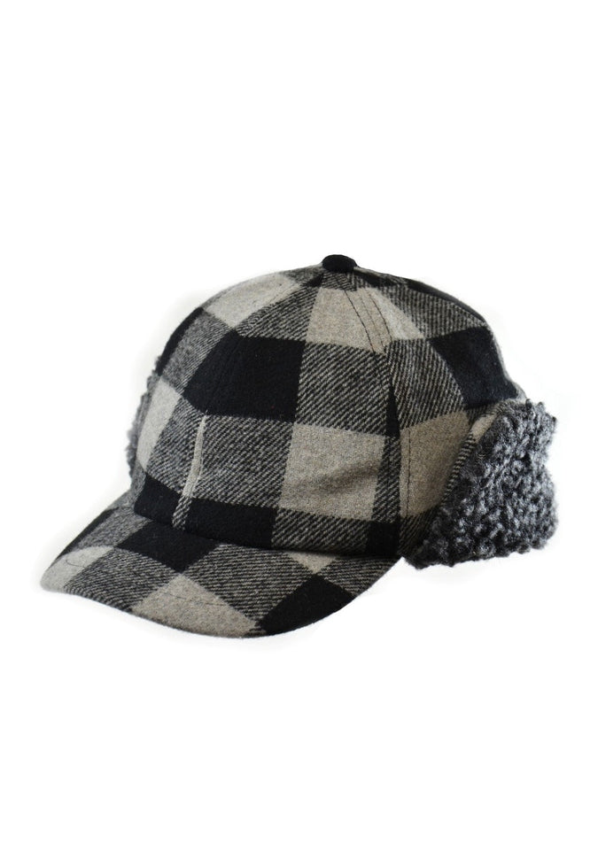 Warm Wool Blend Buffalo Check Crown Cap - Stylish Winter Beanie for Men & Women | Perfect for Outdoor Activities, Skiing, and Casual Wear
