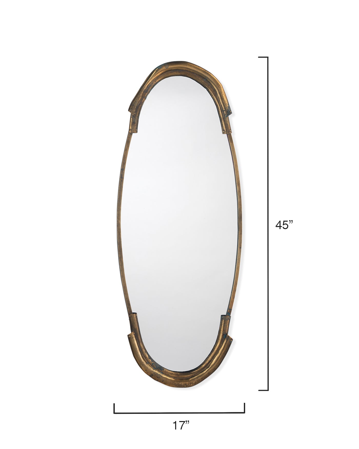 Margaux Mirror Brass - Elegant Wall Mirror with Brass Frame for Living Room, Bedroom & Entryway Decor - Perfect for Home & Office Interior Design