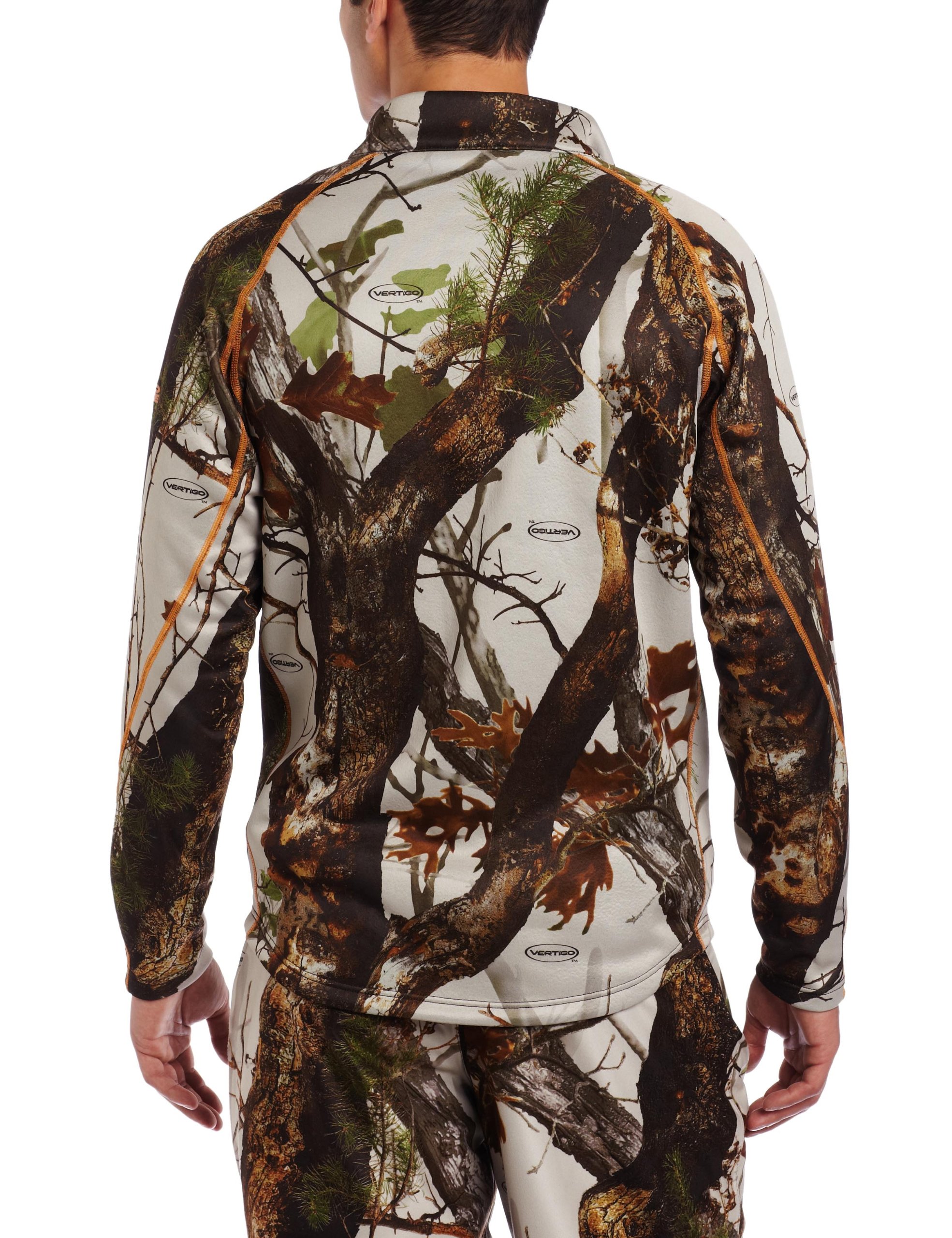 ScentLok Men's Half Zip Thermal Base Layer Shirt - Lightweight, Moisture-Wicking for Hunting & Outdoor Activities