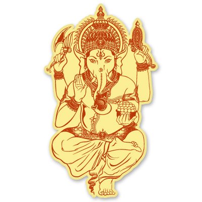 Ganesha Vinyl Sticker - Hindu Elephant God Decal for Car, Window, Bumper, Laptop - Waterproof & Durable - Perfect for Spiritual Decor, Yoga Studios & Indian Culture Enthusiasts