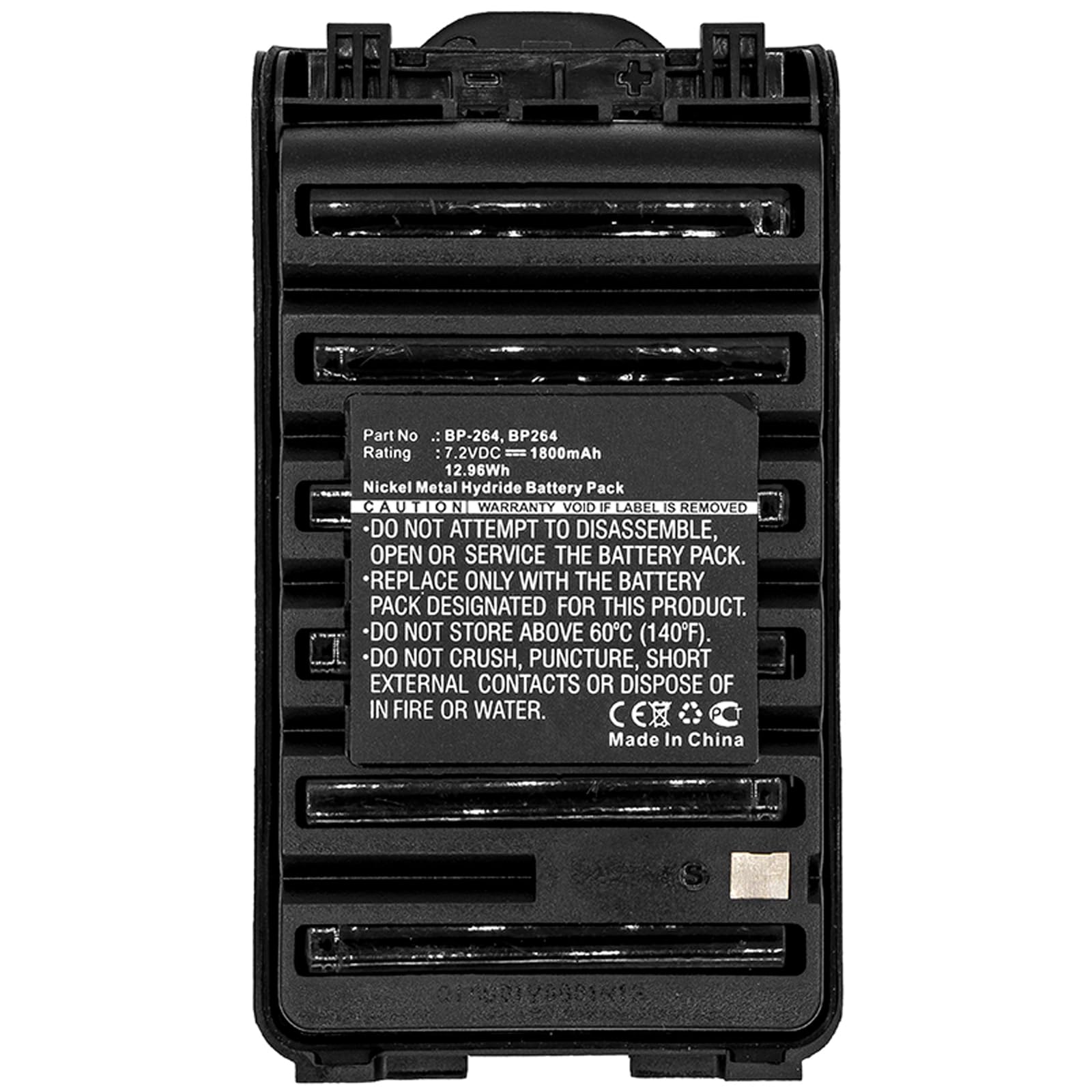 Synergy Digital 2-Way Radio Battery for Icom IC-F4101D | Ni-MH 7.2V 1800mAh High Capacity Replacement | Compatible with BP-264 Battery | Ideal for Security, Construction & Outdoor Communication