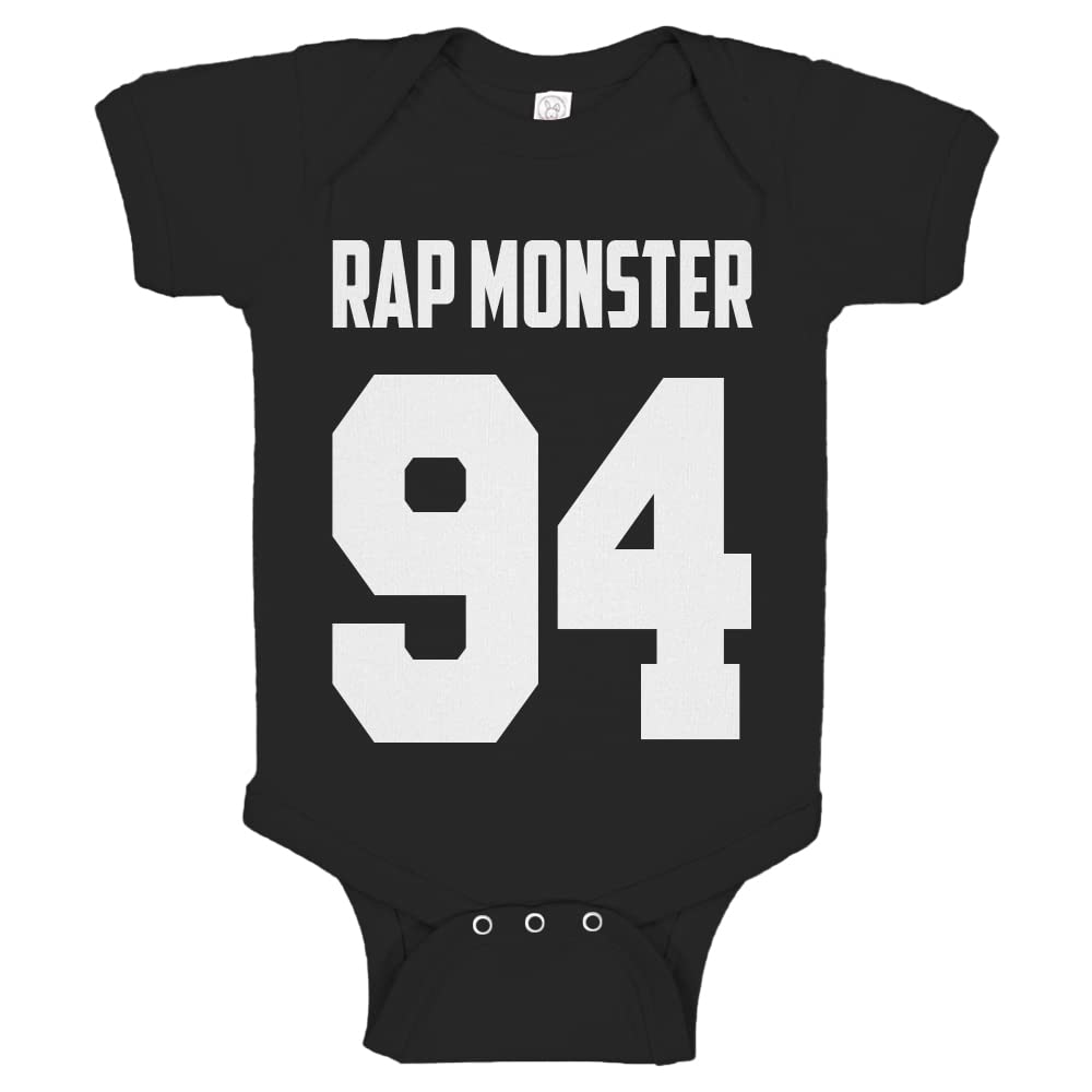 Indica Plateau Baby Romper - 100% Cotton Infant Bodysuit with Rap Monster 94 Design | Soft & Comfortable for Newborns, Toddlers | Perfect for Playtime, Photo Shoots & Everyday Wear