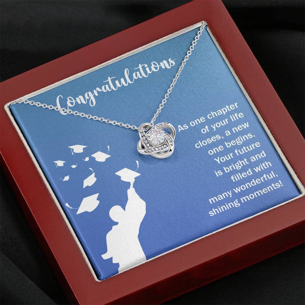 Love Knot Necklace for Graduation - Gift for Her, College Grad Jewelry - Perfect for New Graduates & Celebrations