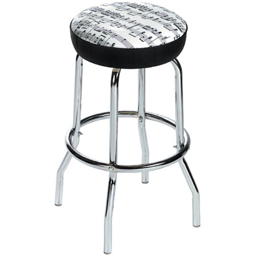 Gift House Sheet Music Bar Stool - Vintage Piano Design Adjustable Height Counter Stool for Kitchen Island, Breakfast Nook & Home Decor - Perfect for Music Lovers & Retro Style Interior